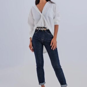 Dark Rinse High Waist Jean