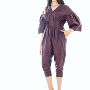 T.Tandon Leather Jumpsuit