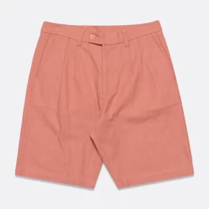Double Pleated Shorts-Salmon